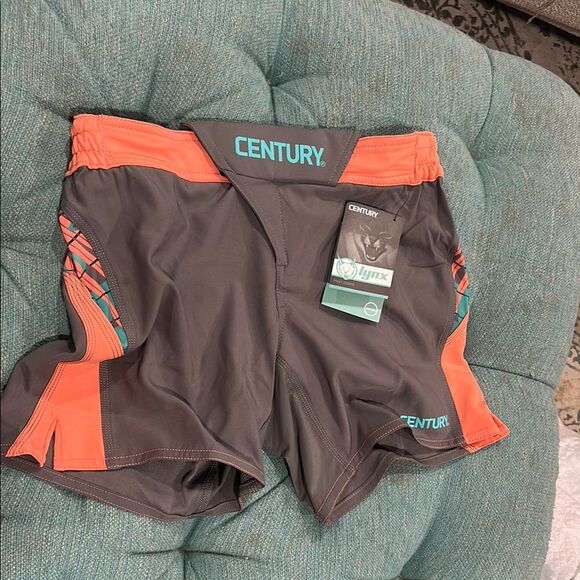 NWT WOMENS CENTURY “spider monkey” MMA martial arts shorts - Gray/ Org - size 6 - Picture 1 of 1